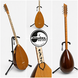 Profi Langhals Saz Baglama mit Tonabnehmer aus Mahagoni Holz mit Gitar Burgu – inkl. Plektren