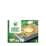 LASAGNES CHÈVRE ÉPINARD U