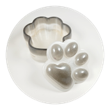 Pfötchen Dose Weiß Grau