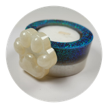 Teelichthalter Dark Blue-White