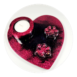 Teelichthalter in Herzform rot
