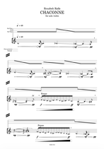 Chaconne for solo Violin, digital score