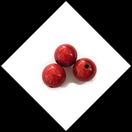 Perles magiques rouges 16 mm X 3 effet lumineux 3D