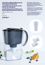 Pure & Serve Wasserfilterkrug mit Kohlengranulat Beutel (2)...
