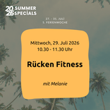RÜCKEN FITNESS Mi 29.07.2026 / 10.30 - 11.30 Uhr