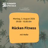 RÜCKEN FITNESS Mo 03.08.2026 / 09.00 - 10.00 Uhr