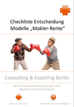 Checkliste Entscheidung für ein Modell der Makler-Rente gegen Verkauf des Maklerbestandes oder der Maklerfirma.