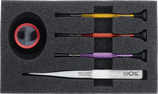 Kit d'outils professionnel, tournevis, loupe et brucelle Horotec 98.018