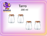 Tarro Tapa Caucho 200 ml (1pza)