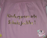 Kurzarmshirt rosa     "Kindergarten Ade" Größe 116