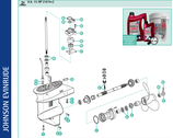 RICAMBI PIEDE JHONSON EVINRUDE 9.9/15CV 2T 1974 IN POI