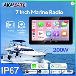Ricevitore radio FM AM Android CarPlay wireless da 7 pollici impermeabile per barca ATV UTV SPA RZR lettore multimediale stereo