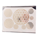 Set autocollants Fleur de vie 8 pièces