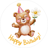 Fondant-Tortenaufleger / Happy Birthday Bär