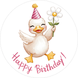 Fondant-Tortenaufleger / Happy Birthday süsse Ente