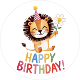 Fondant Tortenaufleger / Happy Birthday Löwe