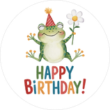 Fondant Tortenaufleger / Happy Birthday Frosch