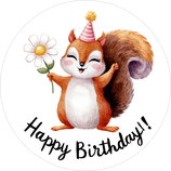 Fondant-Tortenaufleger / Happy Birthday Eichhörnchen
