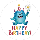 Fondant Tortenaufleger / Happy Birthday kleines Monster
