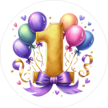 Fondant-Tortenaufleger / Happy 1st Birthday