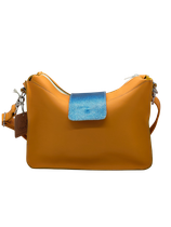 Sac à main Kim jaune et bleu irisé