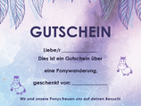 Gutschein Ponywanderung