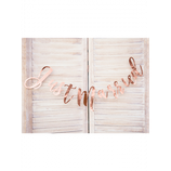Banner Just Married  rosegold
