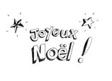 6 cartes à colorier joyeux Noël & Bonne année avec gommettes