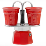 Bialetti - Set Mini Express rot + 2 Becher