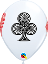 6 Ballons Qualatex "Carte à Jouer"