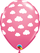 6 Ballons Qualatex Rose "Nuages"