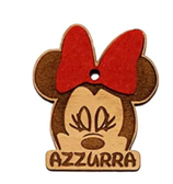 50 pz Minnie con foro e calamita - fiocco rosso