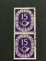 Bund 0129 sP mit 129 I- 15 Pf Posthorn gest.  - Plattenfehler I