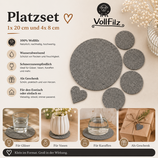 Platzset rund hellgrau meliert