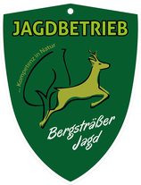 Autoschild "Jagdbetrieb": Bergsträßer Jagd