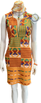 Kente Dress orange short
