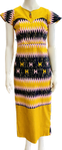 Kente gold dress long