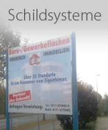 Standkonstruktionen für Werbetafeln, querformat
