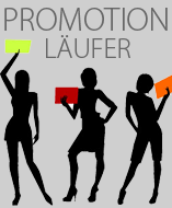 PromoPaket 2: Promotionläufer mit Plakat für ihre Handzettelverteilung