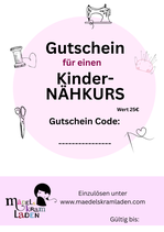 Kinder Näh AG - Gutschein per Postversand