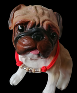Hunde Schmuckhalsband, Rot mit Perlen und Schiebeknoten mit Öse