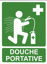 Panneau Extincteur Douche Portatif