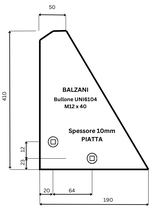 Coltre piatta L forata adattabile BALZANI