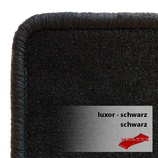 Fahrerhausteppich kompatibel mit VW T4 Automatik 3-Sitzer 1990-2003 ohne Mittelgang - Luxor schwarz / 4448