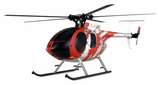AFX MD500E Zivil, Brushless 4-Kanal 325mm, Helikopter 6G RTF rot/silber