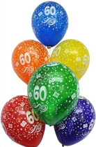 Ballons - Zahlen 60 - bunt