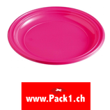 Menüteller Ø 22 cm  pink PS