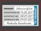 Lagerschild TK Produkte