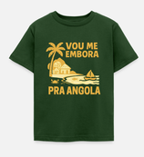 TSHIRT CAPOEIRA ENFANT - VOU ME EMBORA PRA ANGOLA - VERT FÔRET