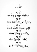 A2-Poster "Es ist"